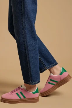 Oasis Baskets Plateforme à Lacets Issie en Synthétique< Satin Et Dentelle|Baskets
