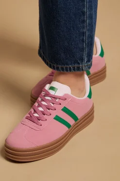Oasis Baskets Plateforme à Lacets Issie en Synthétique< Satin Et Dentelle|Baskets