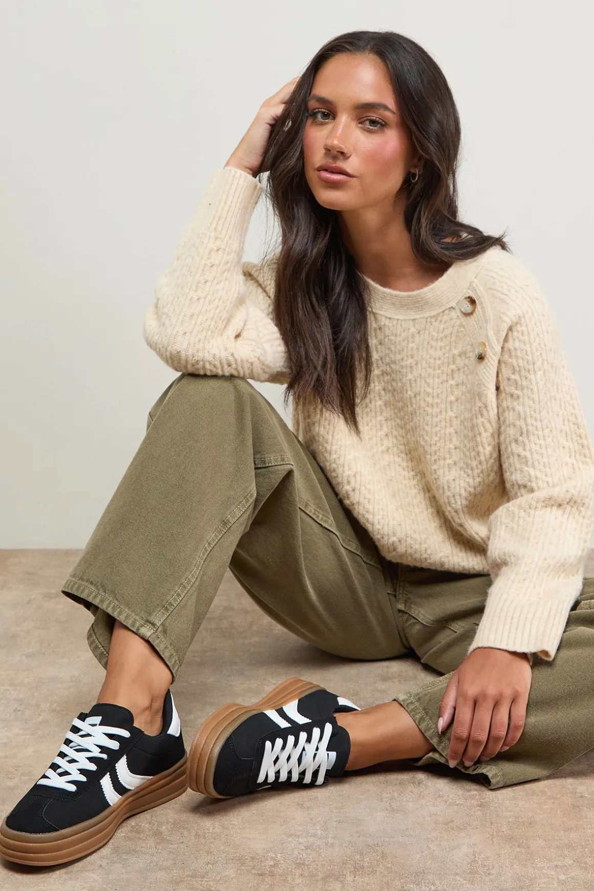 Baskets Plateforme à Lacets Lorina en synthétique