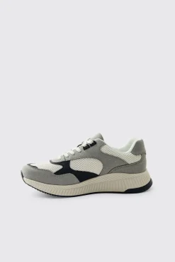 boohooMAN Baskets Running À Empiècements En Mesh Contrastés<Homme Baskets Et Baskets Montantes