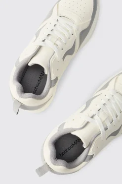 boohooMAN Baskets à Semelle Épaisse avec Détails Panneaux SYNTHÉTIQUE<Homme Baskets Et Baskets Montantes