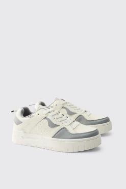 boohooMAN Baskets à Semelle Épaisse avec Détails Panneaux SYNTHÉTIQUE<Homme Baskets Et Baskets Montantes