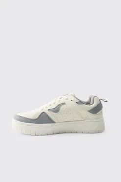 boohooMAN Baskets à Semelle Épaisse avec Détails Panneaux SYNTHÉTIQUE<Homme Baskets Et Baskets Montantes