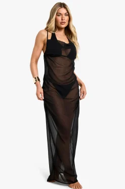 Beachwear Essentials Robe Maxi à Col Drapé