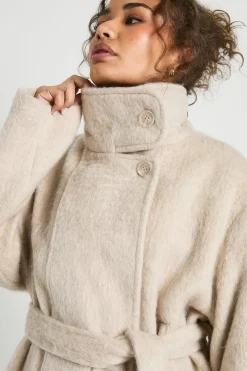Belted Wool Blend Jacket