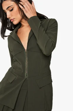 boohoo Bengaline Blazer Ajusté à Crochet et Boucle<Femme Blazers|Manteaux Et Vestes