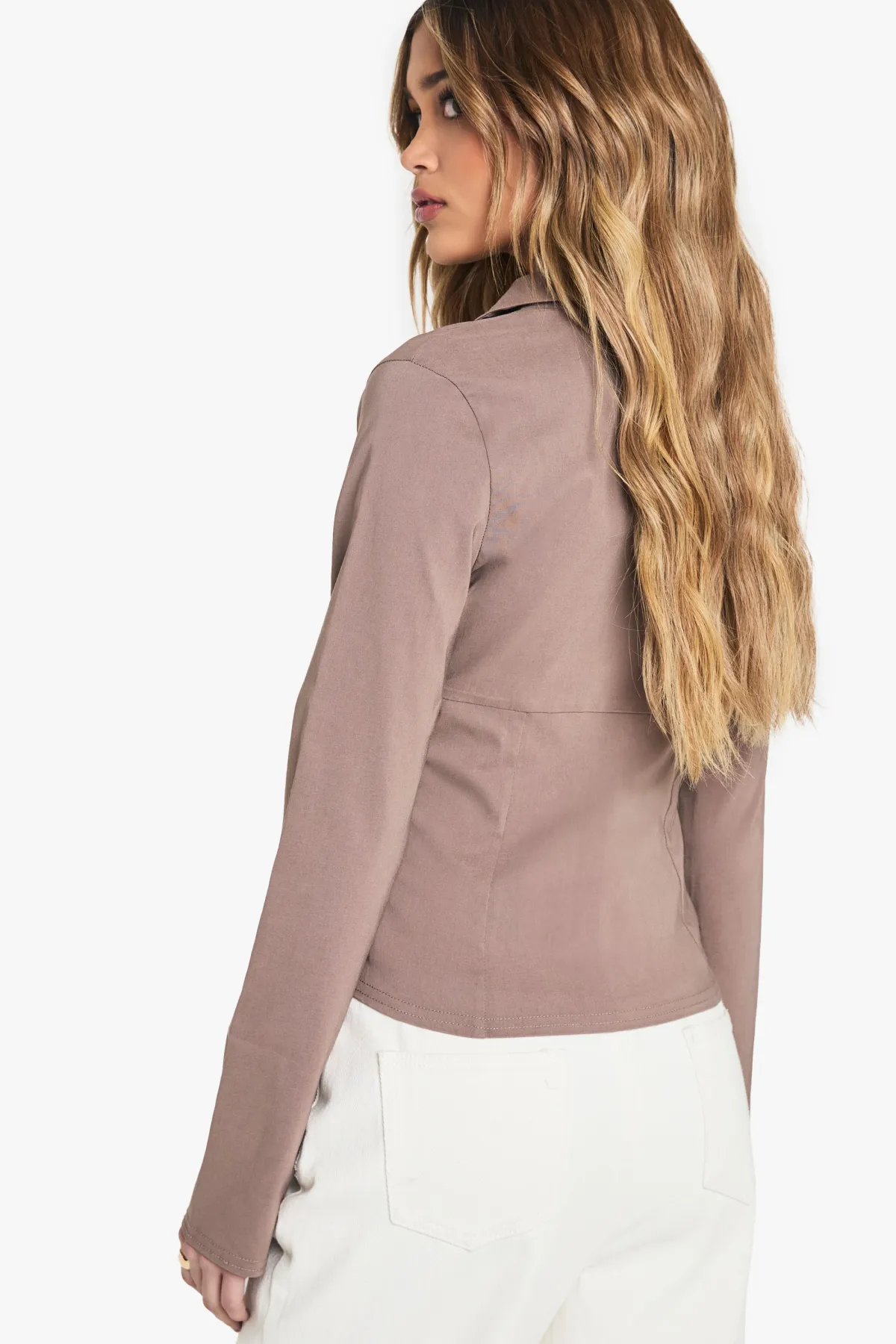 boohoo Bengaline Haut à col et fermeture crochets et œillets<Femme Tops