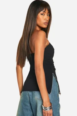 Bengaline Longline Corset à ourlet fendu
