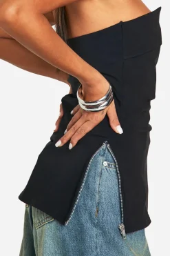 Bengaline Longline Corset à ourlet fendu