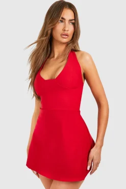 Bengaline Plunge Robe Mini A-line