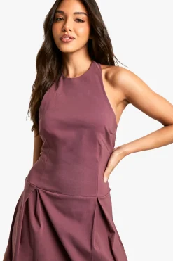 Bengaline Robe Skater Midaxi à Col Halter