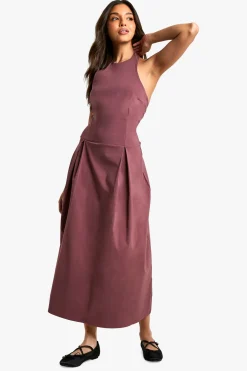 Bengaline Robe Skater Midaxi à Col Halter