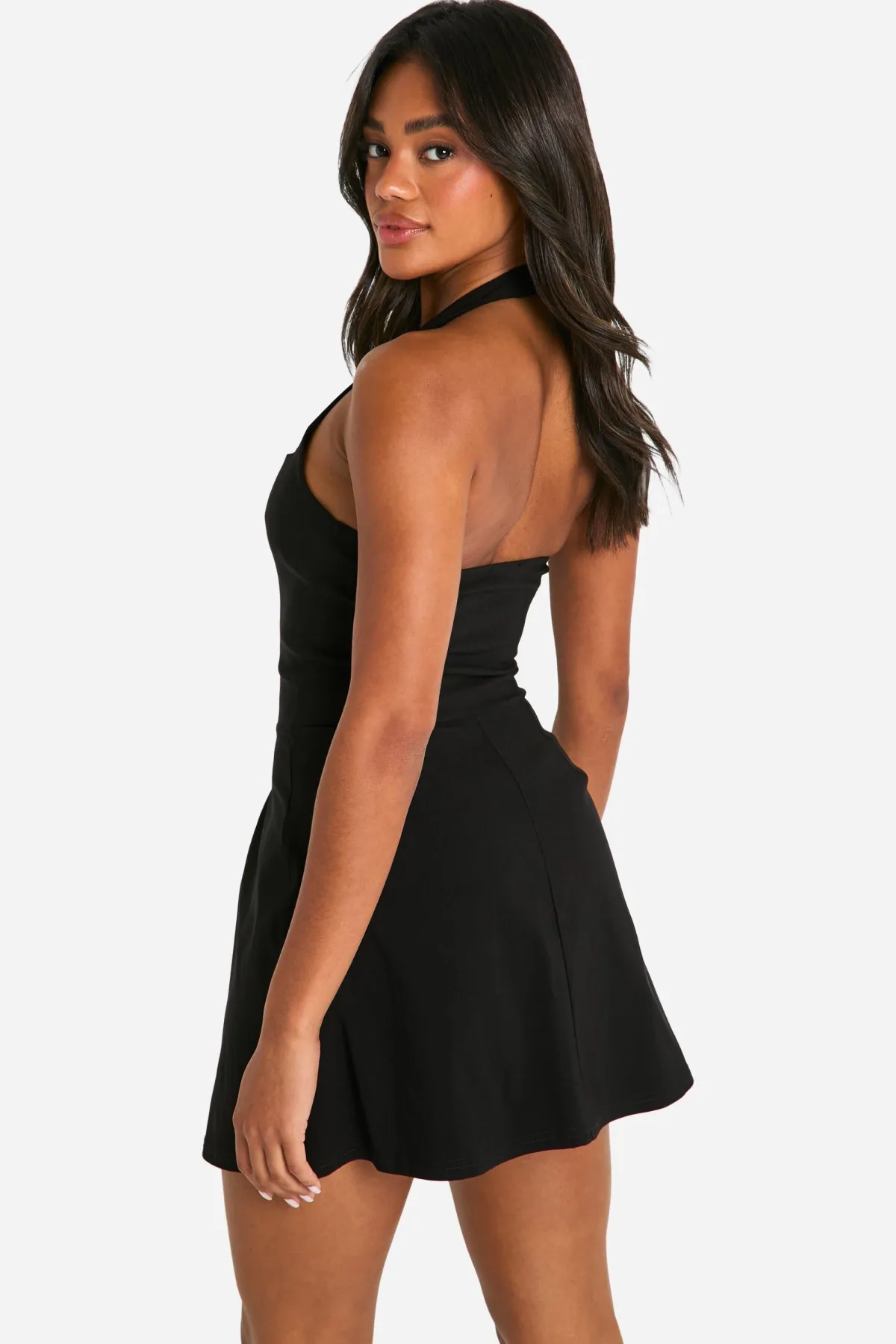 boohoo Bengaline Square Neck Skater Dress<Femme Robes Patineuses|Robes