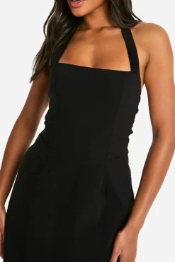 boohoo Bengaline Square Neck Skater Dress<Femme Robes Patineuses|Robes