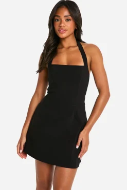 boohoo Bengaline Square Neck Skater Dress<Femme Robes Patineuses|Robes