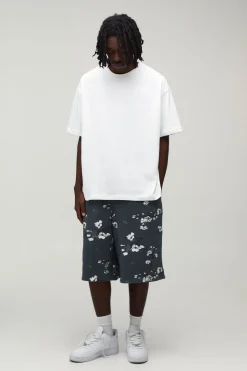 Bermuda Jort En Jersey Brodé De Motifs Floraux