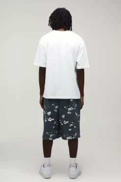 Bermuda Jort En Jersey Brodé De Motifs Floraux