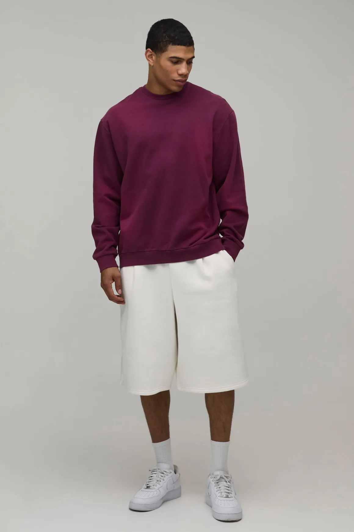Bermuda Jort En Jersey Brodé Fleuri