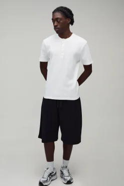 boohooMAN Bermuda Jort En Sergé Jersey À Plis Nervurés Texturés<Homme Jorts|Denim