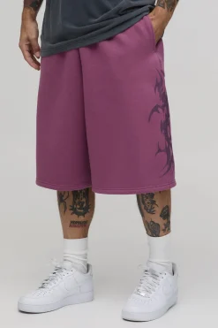 boohooMAN Bermuda Jort Imprimé Gothique<Homme Jorts|Denim