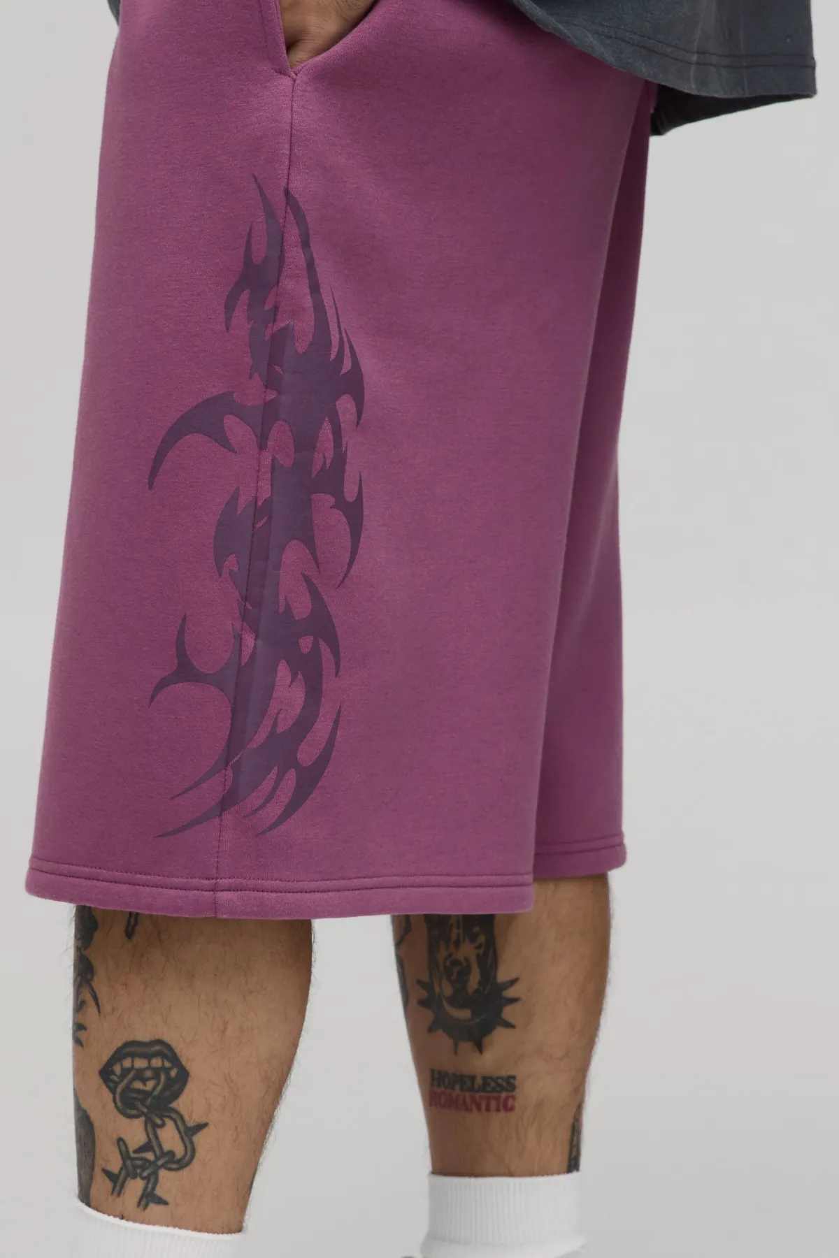 boohooMAN Bermuda Jort Imprimé Gothique<Homme Jorts|Denim