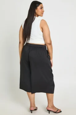 boohoo Bermuda Long Taille Haute Élastiquée Au Dos Coupe Ajustée Grande Taille<Femme Tailleurs|Shorts