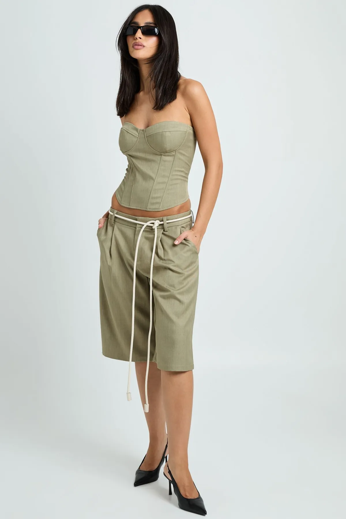 boohoo Bermuda Plissé<Femme Shorts
