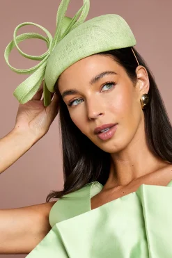Coast Bibi Pillbox Lisa Beige Avec Détail Nœud< Chapeaux