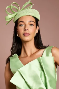 Coast Bibi Pillbox Lisa Beige Avec Détail Nœud< Chapeaux