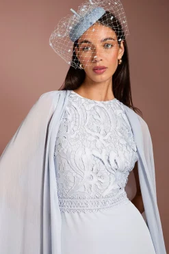 Coast Bibi Pillbox Lisa Beige Avec Détails En Dentelle Et Voilette< Satin Et Dentelle|Chapeaux