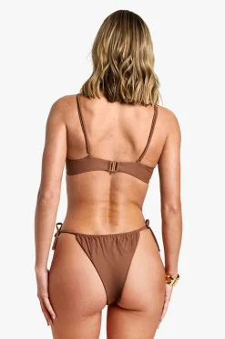Bikini bas à nouer sur le côté avec détail charme plume