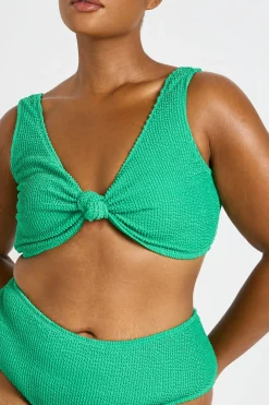 Bikini Grande Taille Haut Noué Plissé Et Taille Haute