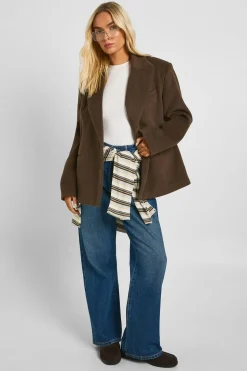 Blazer ajusté au look laine
