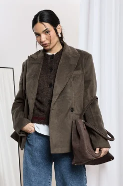 Blazer ajusté au look laine