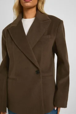 Blazer ajusté au look laine