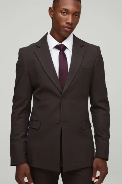 boohooMAN Blazer ajusté à carreaux Prince Of Wales<Homme Costumes Et Tenues Formelles