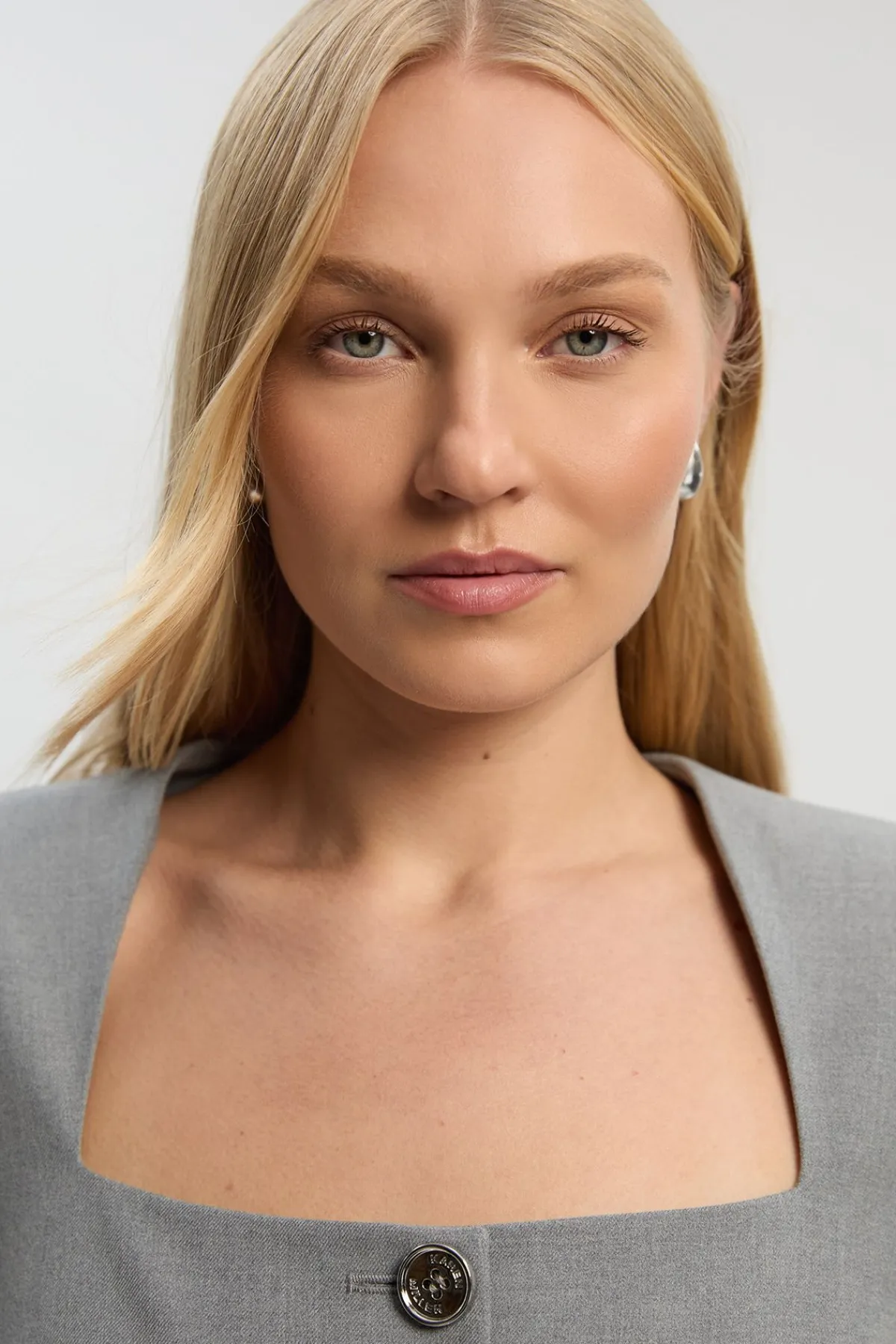 KarenMillen Blazer Ajusté Chiné à Col Carré avec Ceinture<Femme Tailleurs|Blazers
