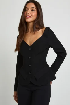 boohoo Blazer Ajusté Cintré À Épaules Dénudées<Femme Tailleurs|Blazers