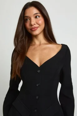 boohoo Blazer Ajusté Cintré À Épaules Dénudées<Femme Tailleurs|Blazers