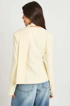 boohoo Blazer Ajusté À Col V Avec Foulard<Femme Tailleurs|Blazers