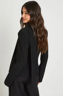 boohoo Blazer Ajusté Col V À Détail Foulard<Femme Blazers|Vestes & Manteaux