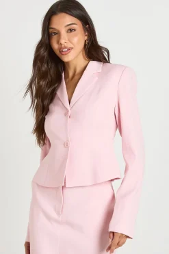 boohoo Blazer Ajusté Court<Femme Tailleurs|Blazers