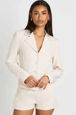 Blazer Ajusté À Détail De Poches
