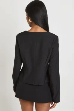 boohoo Blazer Ajusté À Encolure Bateau<Femme Blazers|Vestes & Manteaux
