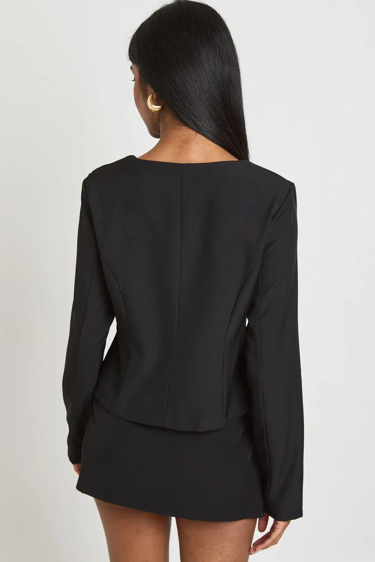 boohoo Blazer Ajusté À Encolure Bateau<Femme Blazers|Vestes & Manteaux
