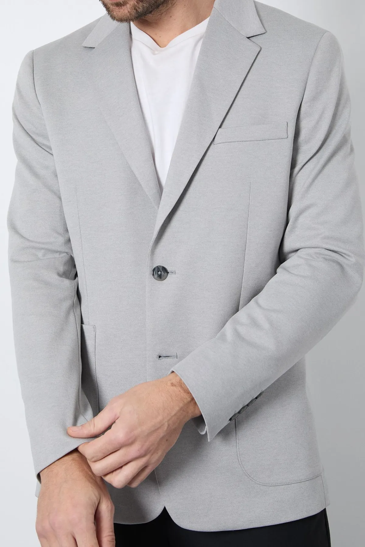 Burton Blazer Ajusté En Jersey Avec Poches Plaquées<Homme Costumes Et Tenues Formelles
