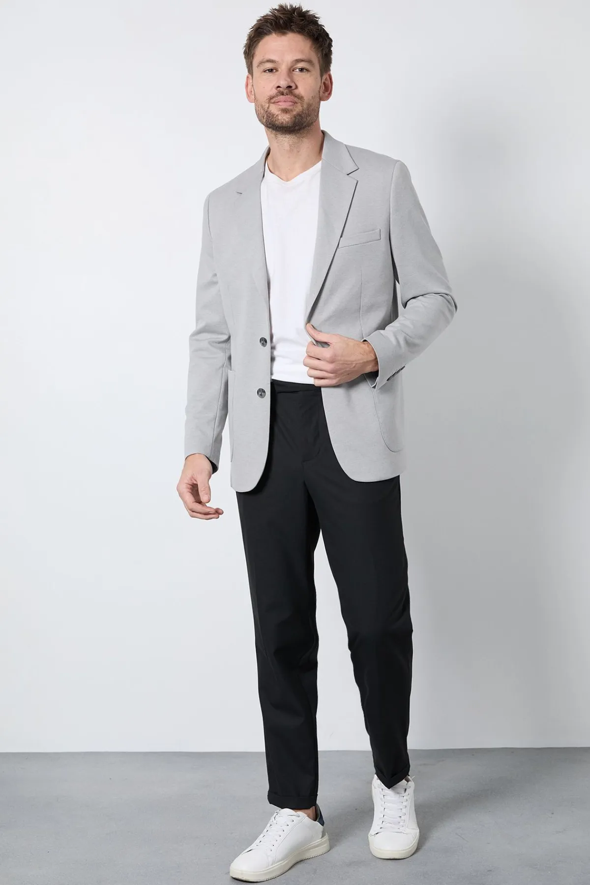 Burton Blazer Ajusté En Jersey Avec Poches Plaquées<Homme Costumes Et Tenues Formelles