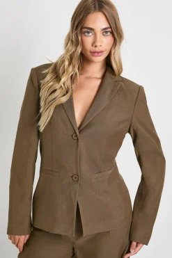 Blazer ajusté à la taille cintrée