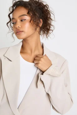 Blazer Ajusté à Manches Repliées