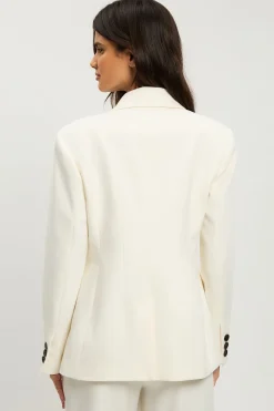 Blazer Ajusté Petite Taille Cintré Stretch Compact À Simple Boutonnage